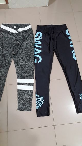 Mallas de chica de la talla la grises la talla L