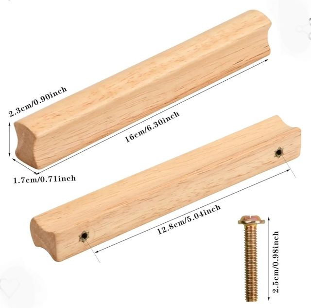 Tiradores Pomos de madera