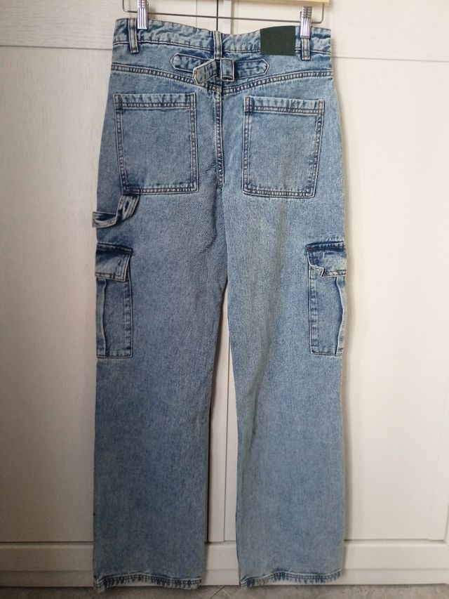 jeans wide leg cargo