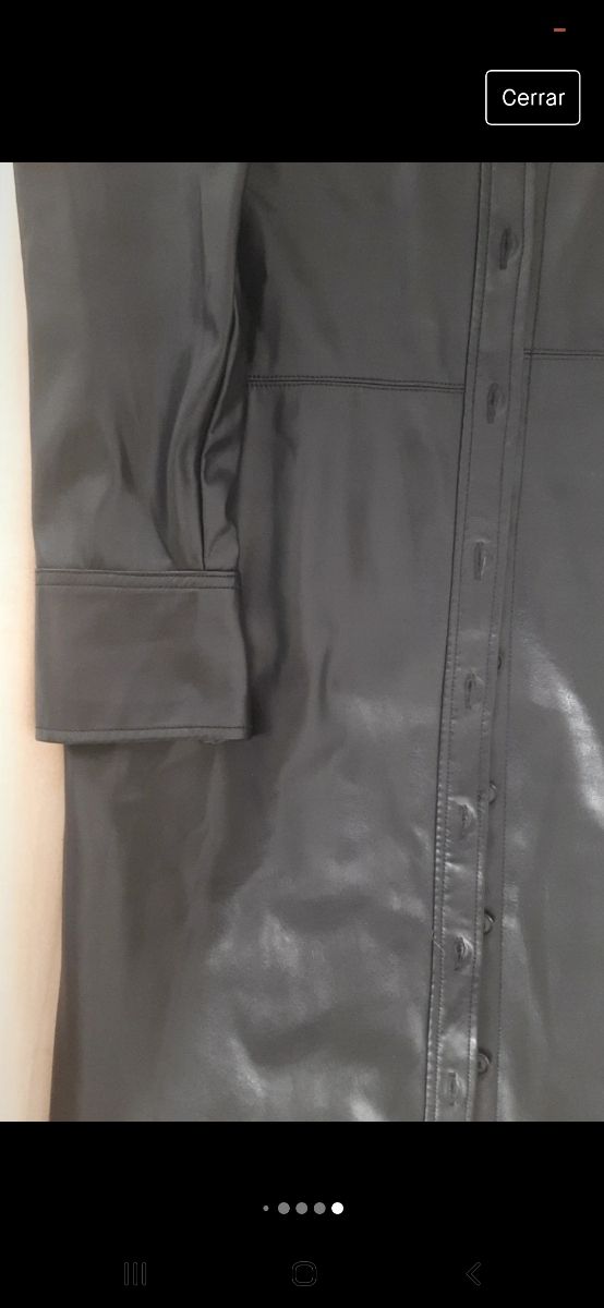 Chaqueta larga de cuero ✅