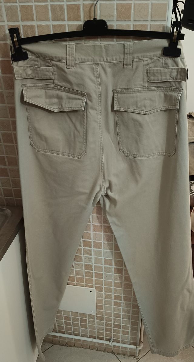 Pantaloni beige con tasche tg.54