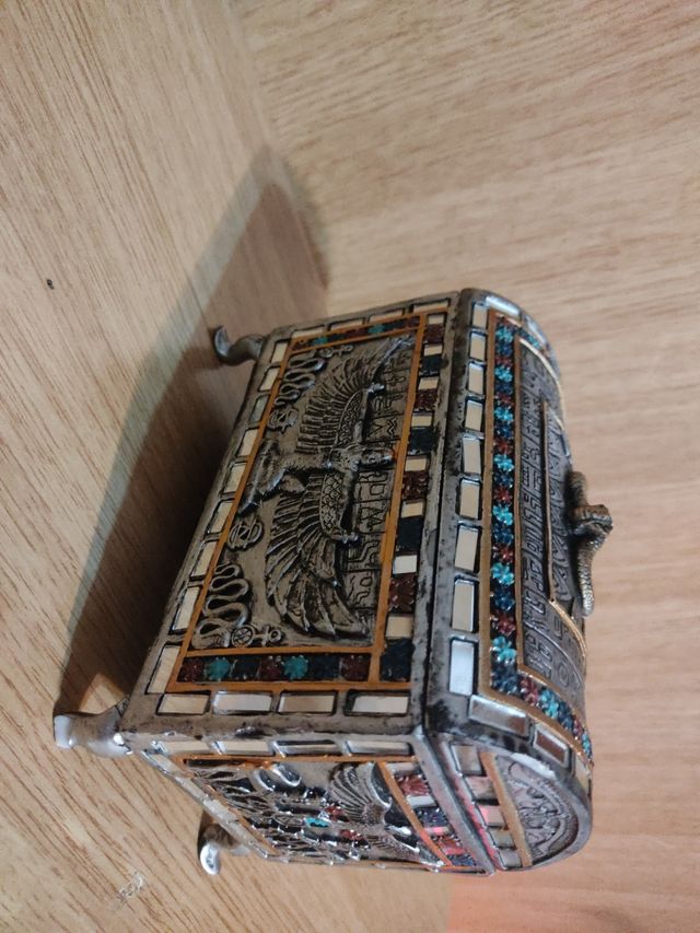 CAJA JOYERO DECORADO. PLATA