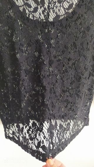 Top / Camiseta negra encaje 
