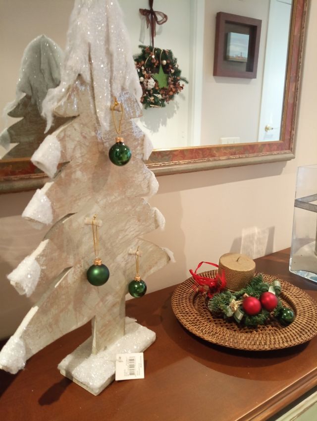 Arbol navidad de madera nieve