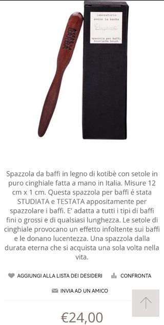 Spazzola per baffi nuova!