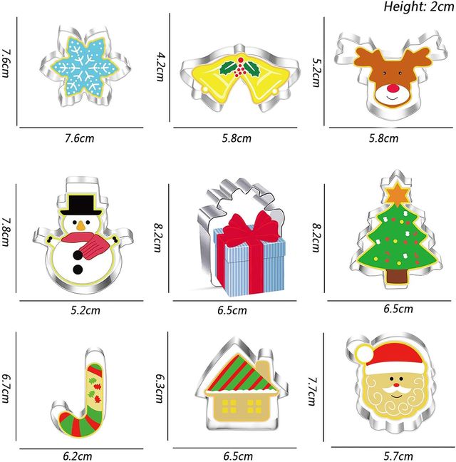 Moldes para galletas de Navidad. NUEVO sin usar.