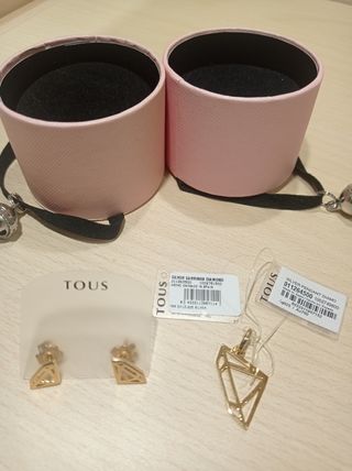 Conjunto Tous plata 925mm con baño de oro