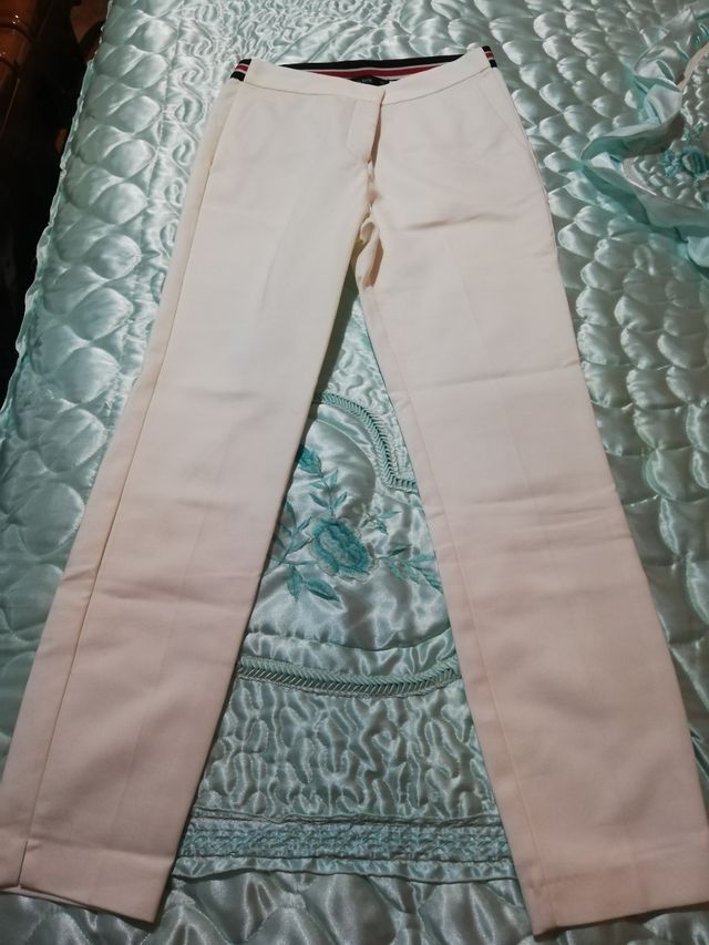 Pantalone Donna Zara colore bianco Tg S 