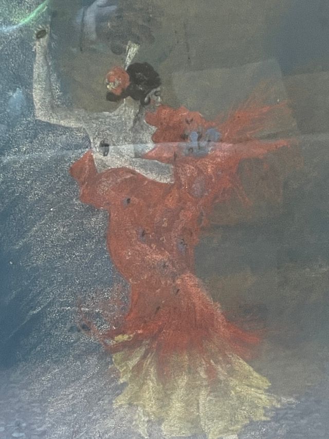 meraviglioso acquarello scuola spagnola 1962