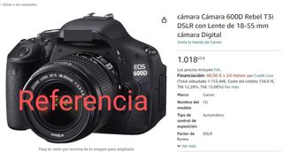 Camara Canon 600D
