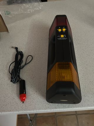 linterna 12 funciones con cargador mechero