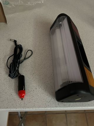 linterna 12 funciones con cargador mechero