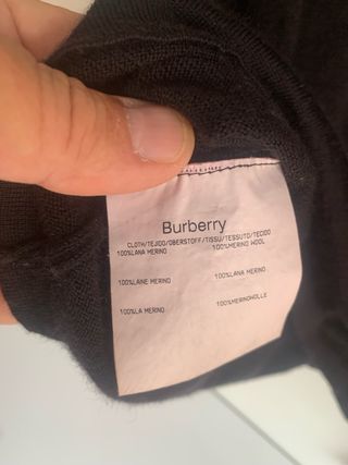 Burberry jersey 100% lana.
