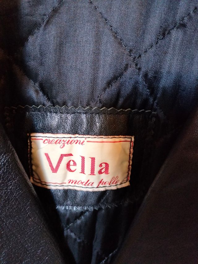 Giacca di pelle nera