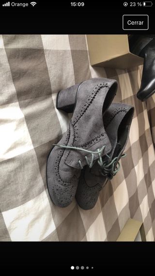 Zapatos mujer de ante con tacon