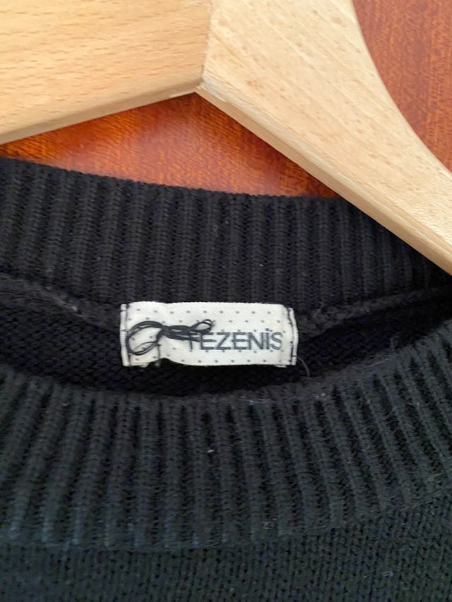 Tezenis donna pullover nero peluche taglia m