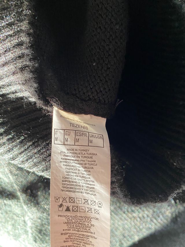 Tezenis donna pullover nero peluche taglia m