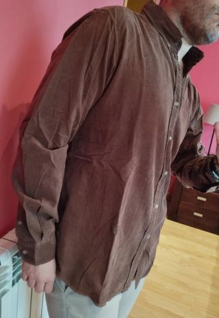 Camisa pana marrón chocolate  El Ganso L SemiNUEVA