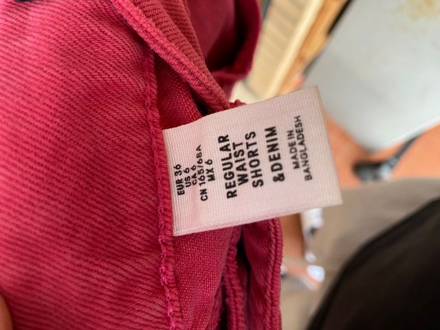 Bermuda di jeans rosa taglia xxs xs eur 36