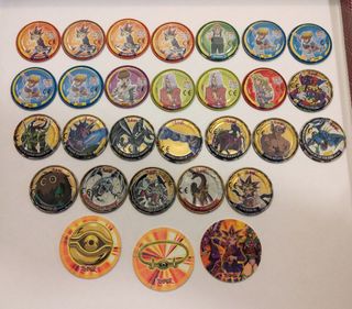 Colección 29 tazos metálicos Yu-Gi-Oh