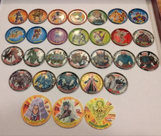 Colección 29 tazos metálicos Yu-Gi-Oh