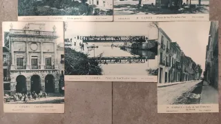 Postales Gandía unas antiguas otras años 60 y 50 .