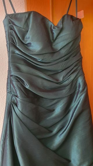 Vestido de fiesta verde esmeralda