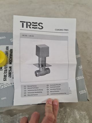 llave de paso, marca tres, 4 unidades