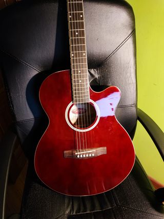 guitarra electro-acústica stagg sw206ce-tr