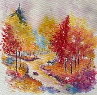 Pintura acuarela.Arte.Decoración. Cuadros. Regalo