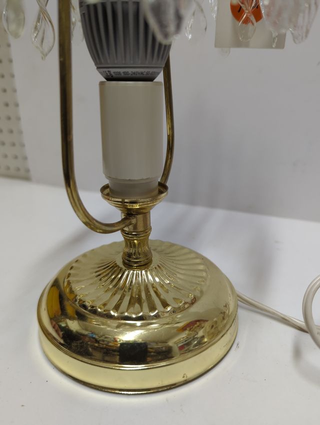 2x Lámpara de Mesa con Cristales