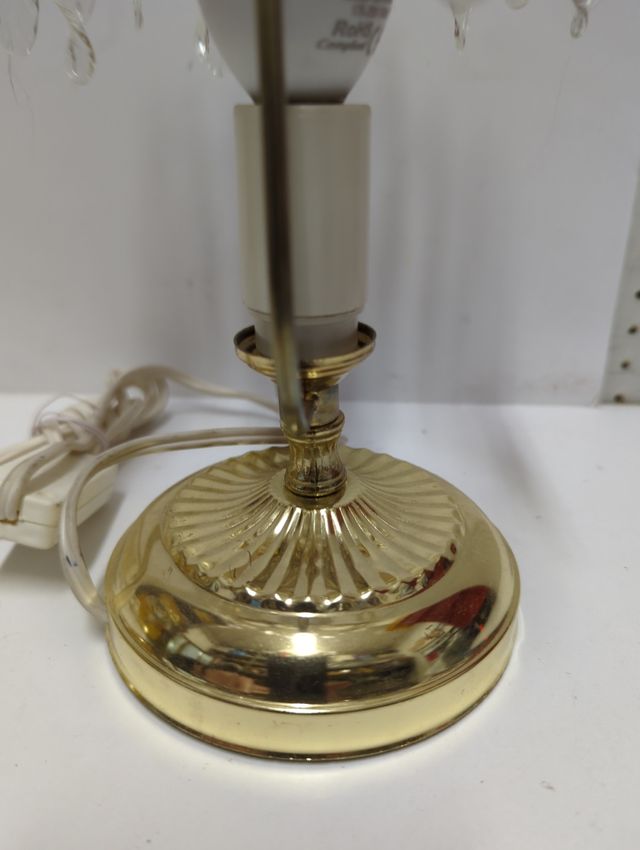 2x Lámpara de Mesa con Cristales