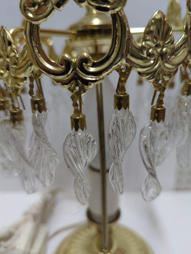 2x Lámpara de Mesa con Cristales