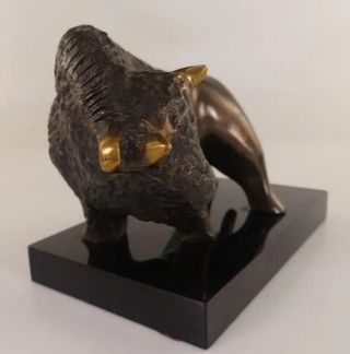 Figura BUFALO BRONCE Firmada y Numerada