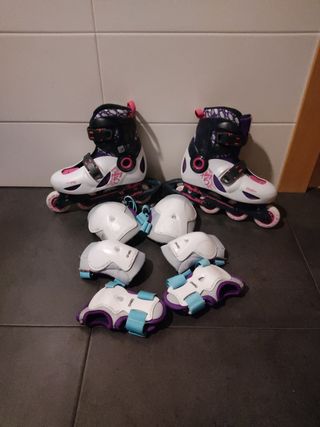 Patines Infantiles, casco, protecciones y bolsa!