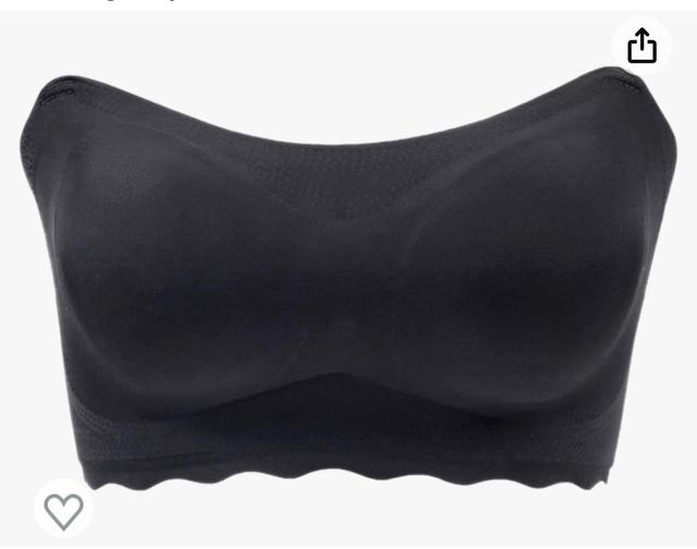 - Sujetador de aire sedoso sin tirantes negro