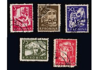 5 Francobolli Romania anni '60