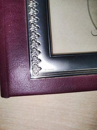 Portafoto album con decorazione argento