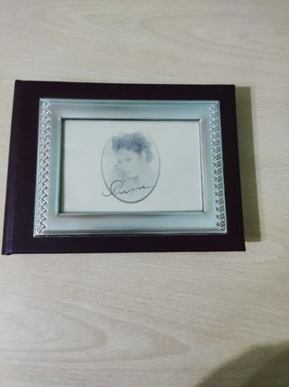 Portafoto album con decorazione argento