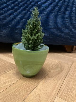 Lote 3 Maceta / Portavelas vidrio