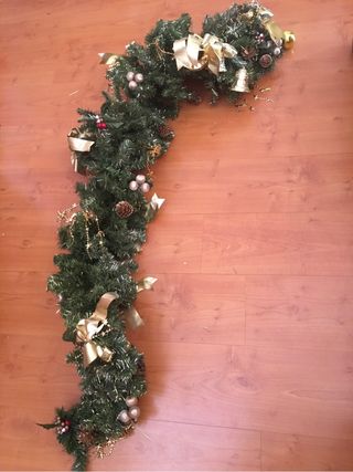 Grinalda Verde e Dourada de Natal