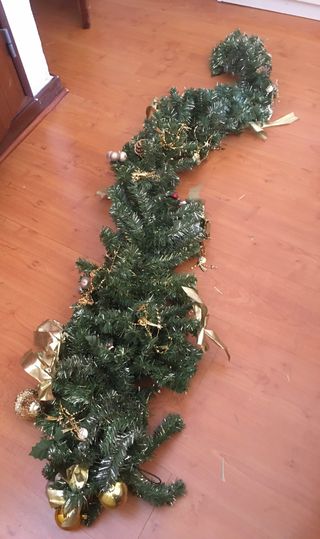 Grinalda Verde e Dourada de Natal