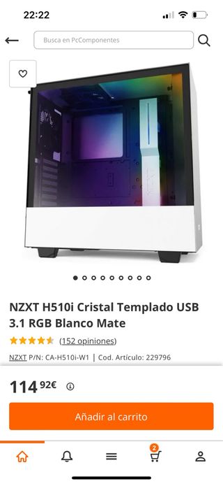 Caja pc NZXT H510 i