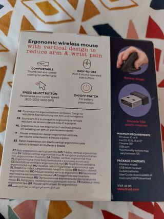 Ratón vertical ergonómico e inalámbrico