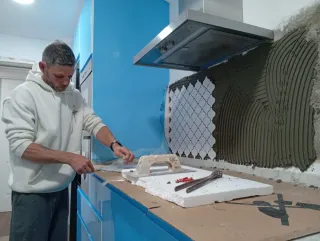 Manitas,Paleta y pintor.