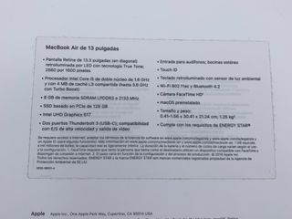 Portatil Macbook Air 2019 13 Pulgadas