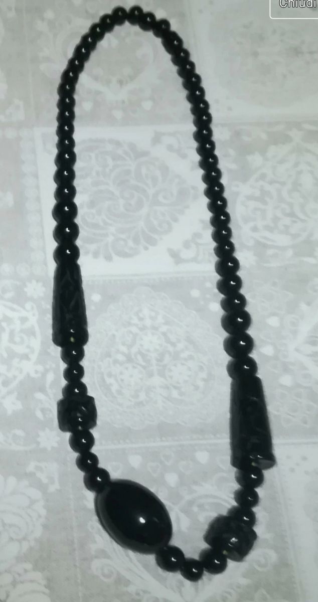Collana lunga nera,vintage