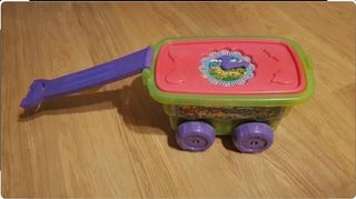 Carrito con 108 piezas de construcción