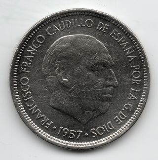 5 PESETAS DE 1957 ESTRELLA 71