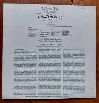 👨‍🎤🎵 Vinilo ópera Wagner:"Tannhäuser"